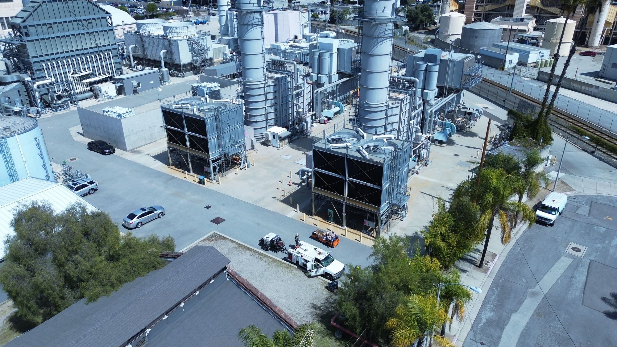 Power plant site from the air
