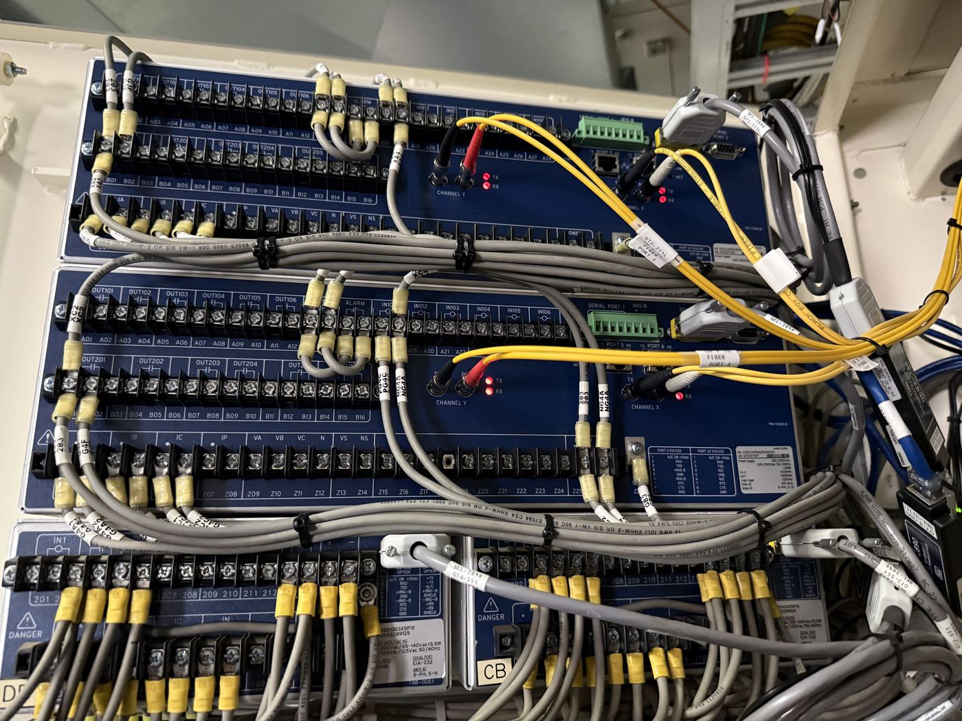 Protective relay panel wiring